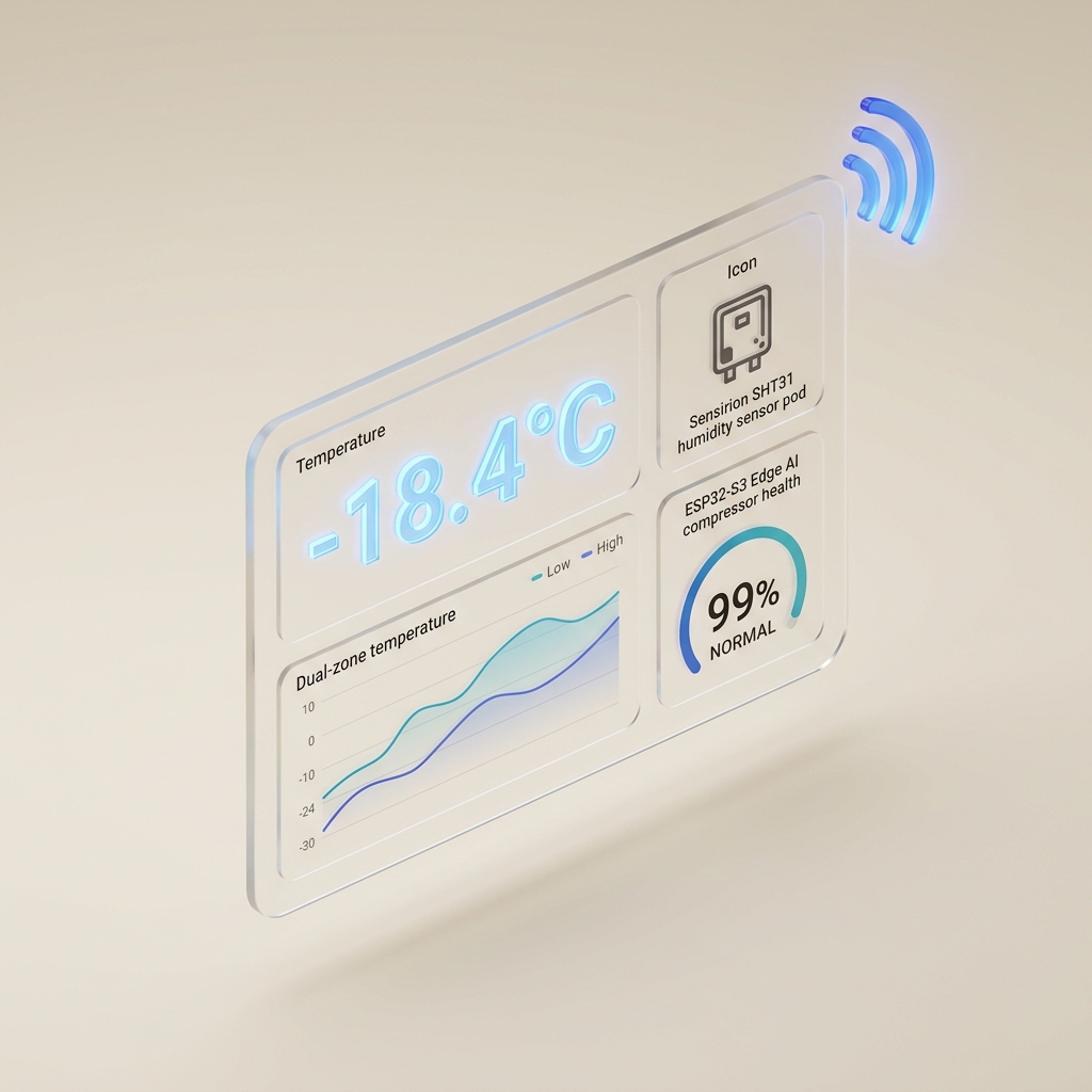 ESP32-S3 Cold Storage Telemetry 3D Graphic